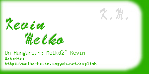 kevin melko business card